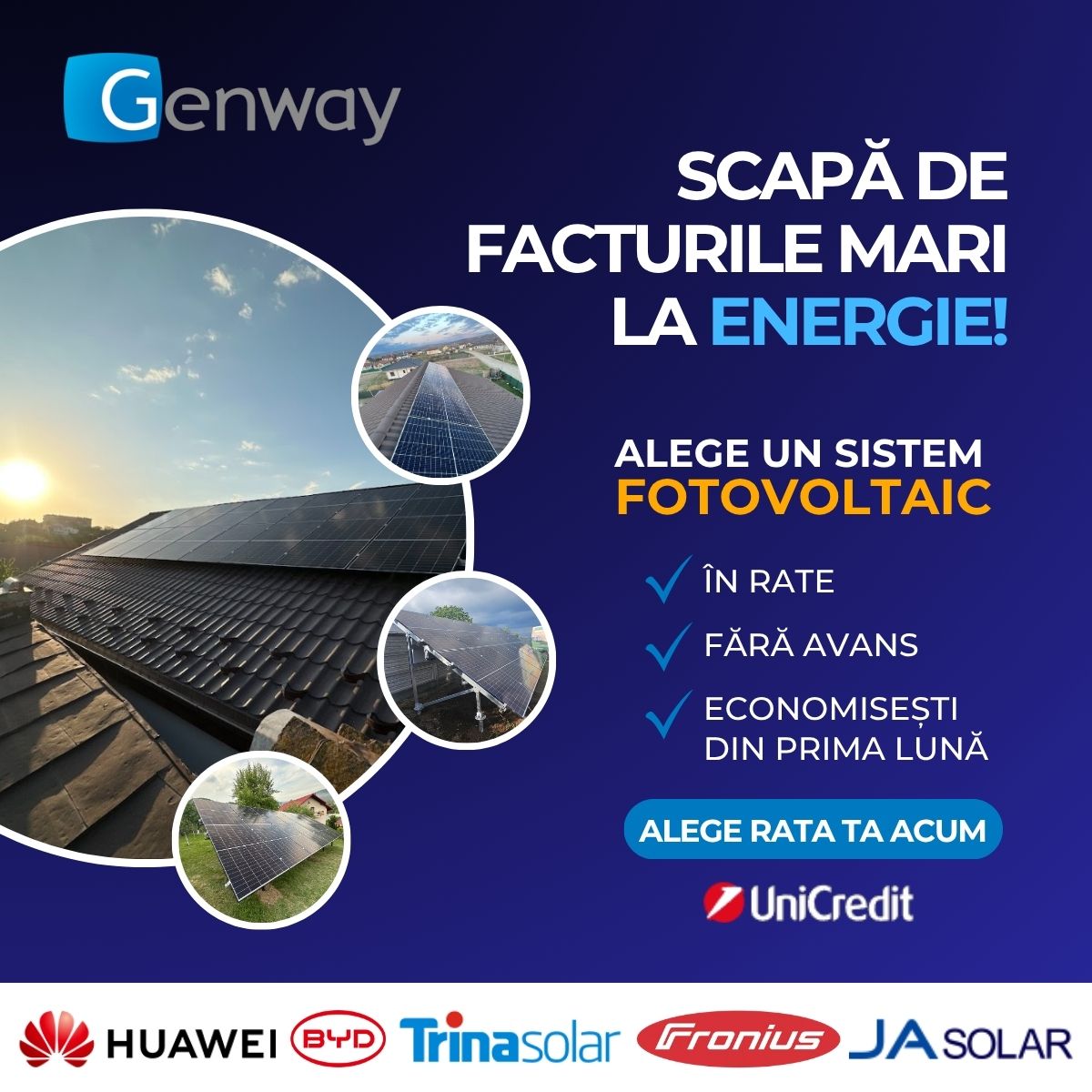 Sisteme fotovoltaice in rate