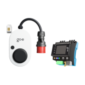 Set go-e: stația de &icirc;ncărcare mobilă go-e Charger Gemini flex 2.0 de 22 kW cu ștecher CEE 32 A și controllerul go-e pentru &icirc;ncărcare din surplus fotovoltaic